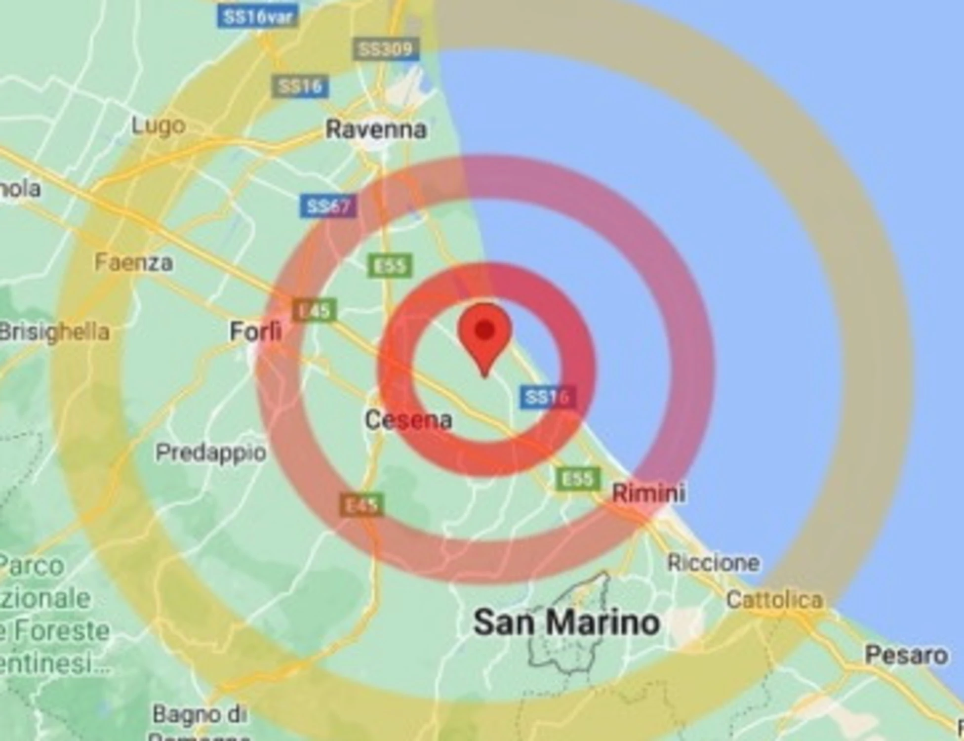 Terremoto, forti scosse tra Forlì e Ravenna: gente in strada