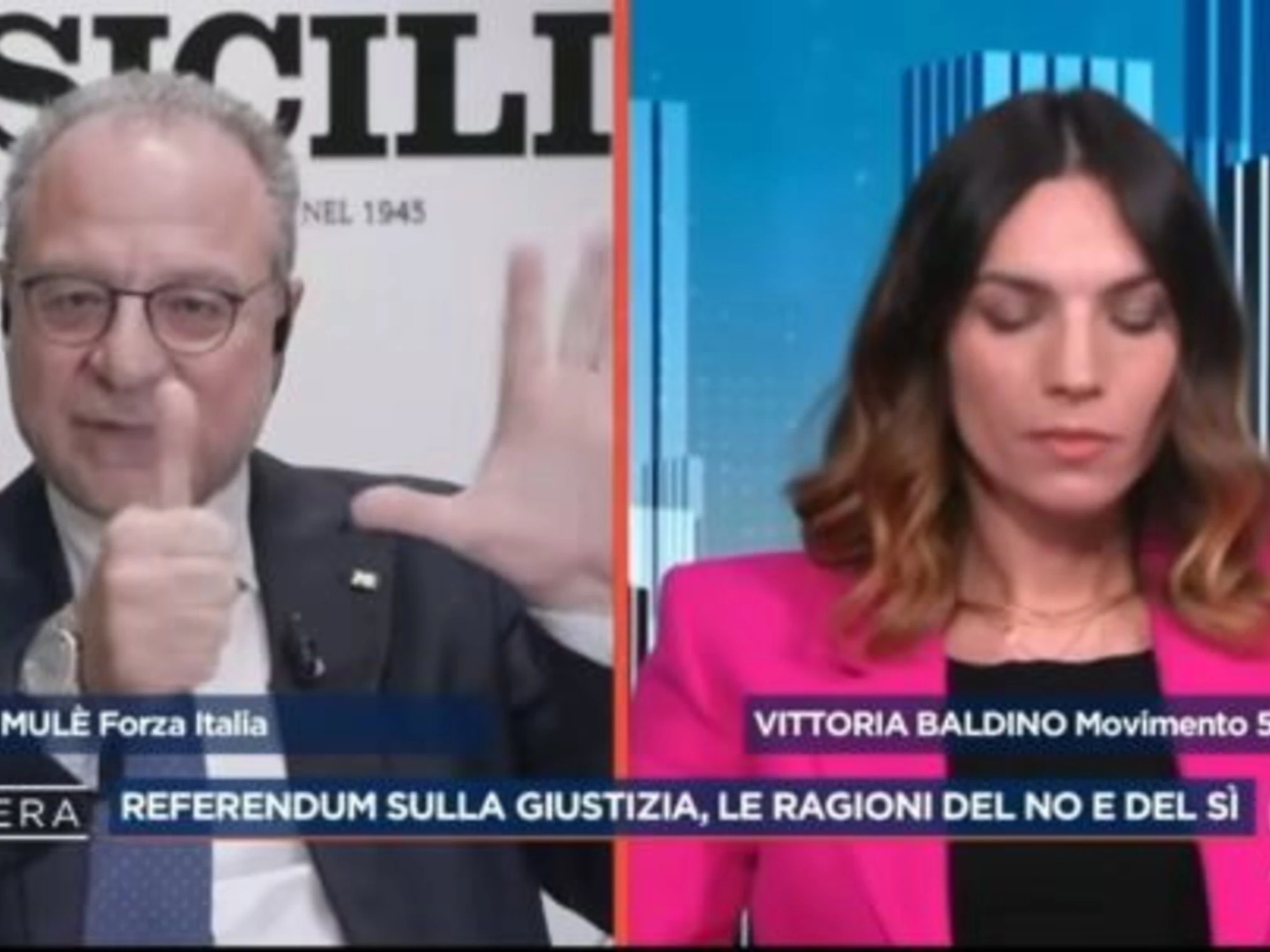 4 di Sera, la M5s Baldino parla di Referendum? Mulè la spiana
