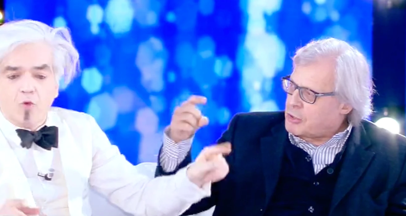 Live-Non è la d'Urso, Vittorio Sgarbi sta con Morgan: "Bugo? Sembra un cocainomane". La d'Urso: "Mi dissocio"