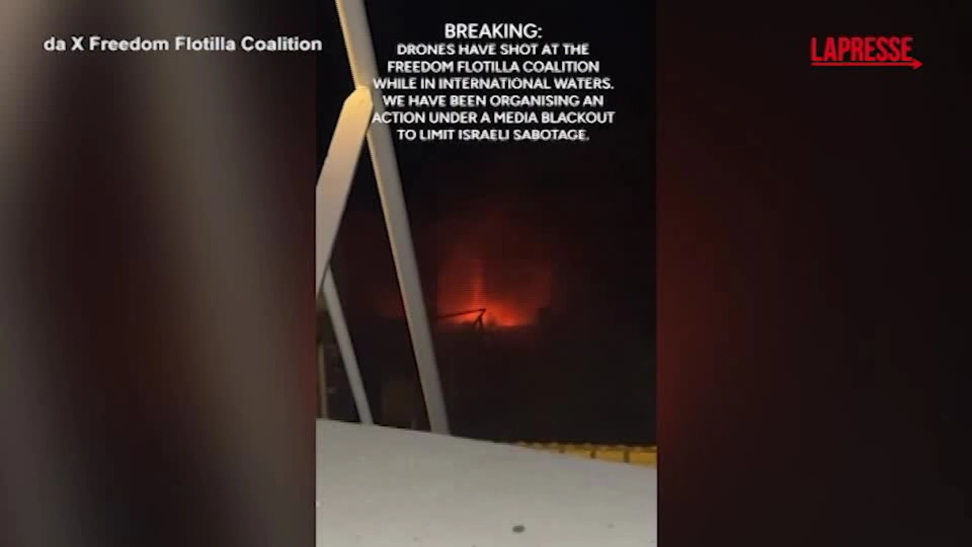 Malta, nave umanitaria per Gaza colpita da un drone accusa Israele