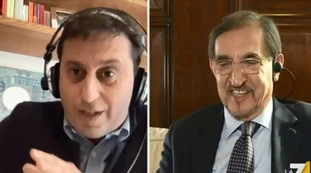 L'aria che tira, David Parenzo delira su Tremonti e Ignazio La Russa lo ridicolizza: "Studia, come al solito sbagli tutto"