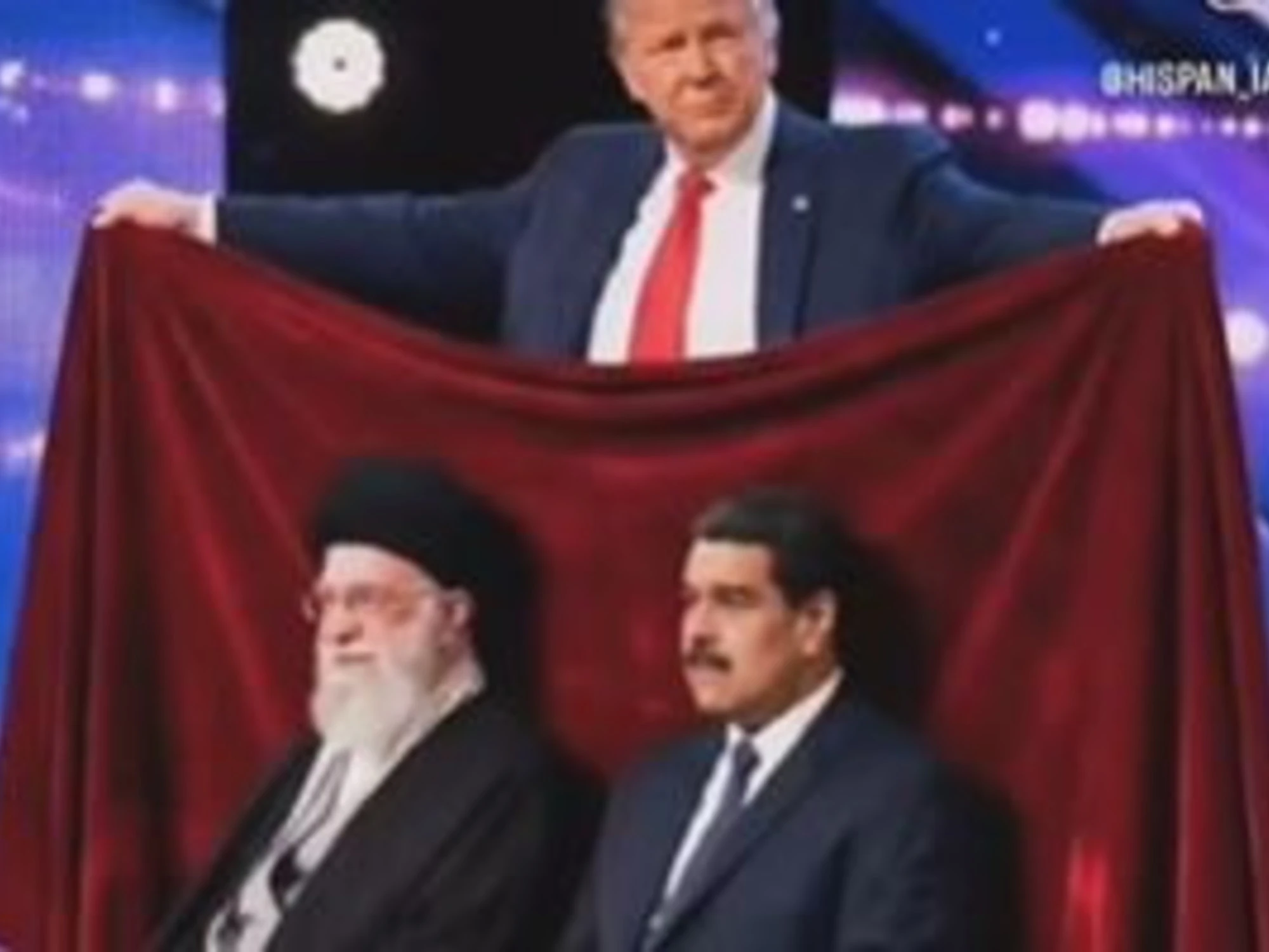 Il mago Trump fa sparire Khamenei e Maduro: il video virale