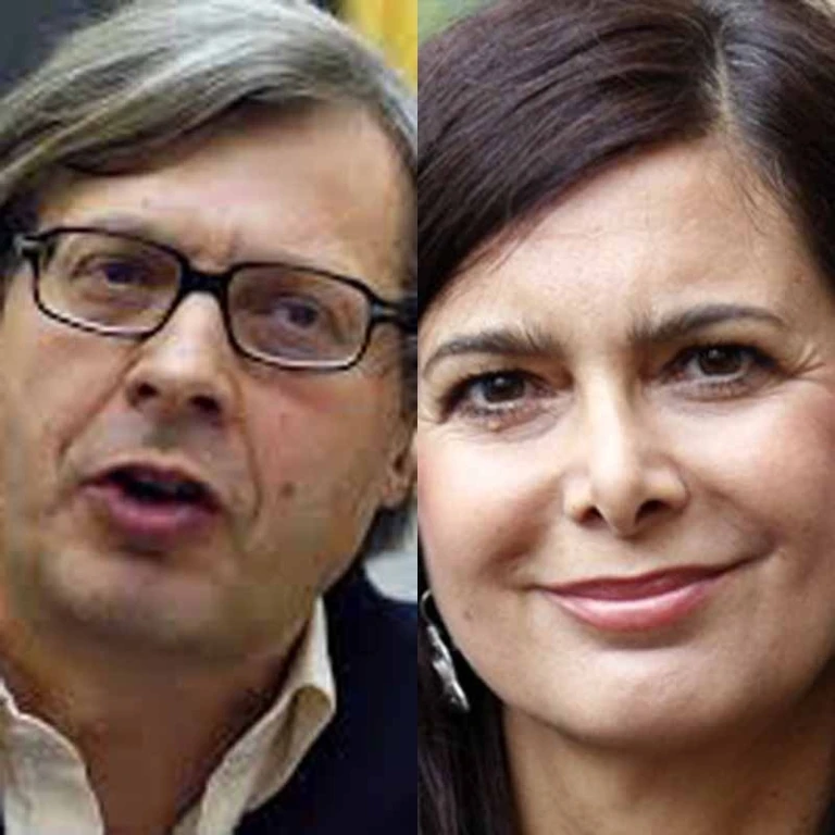 Vittorio Sgarbi e Laura Boldrini