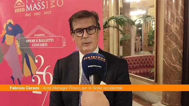Partnership Teatro Massimo e Fineco, Cerami "Banca vicina a territorio Palermo"