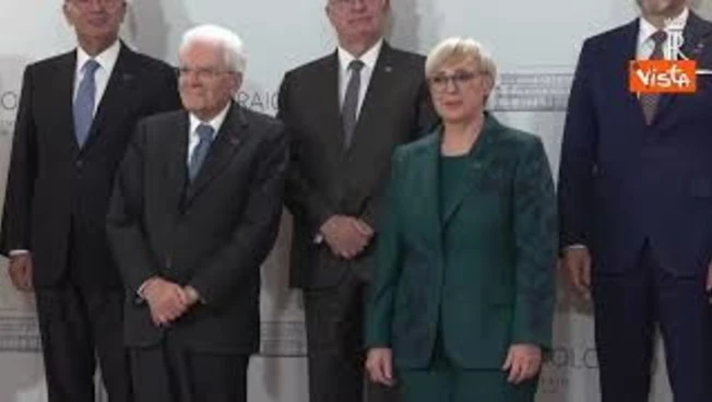 Mattarella alla prima sessione di lavoro del vertice Arraiolos in Slovenia