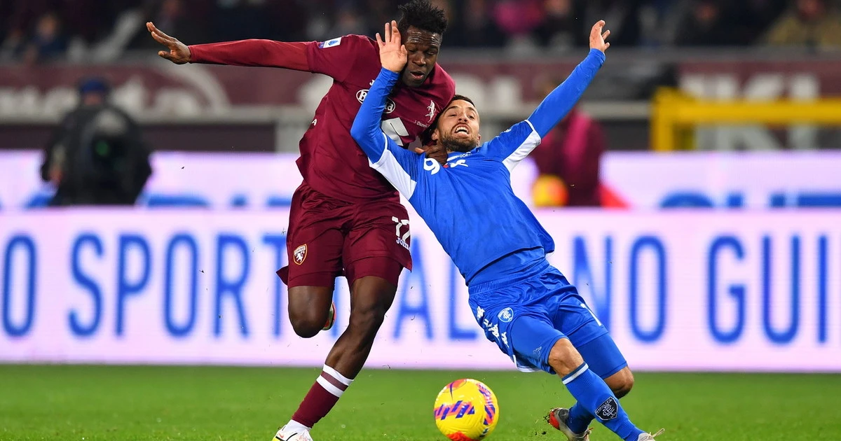 Serie A, Torino bello a metà: domina con l'Empoli, ma rimane in dieci e si fa rimontare
