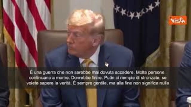 Trump: "Putin è sempre gentile, ma sta dicendo un sacco di str***ate sull'Ucraina"