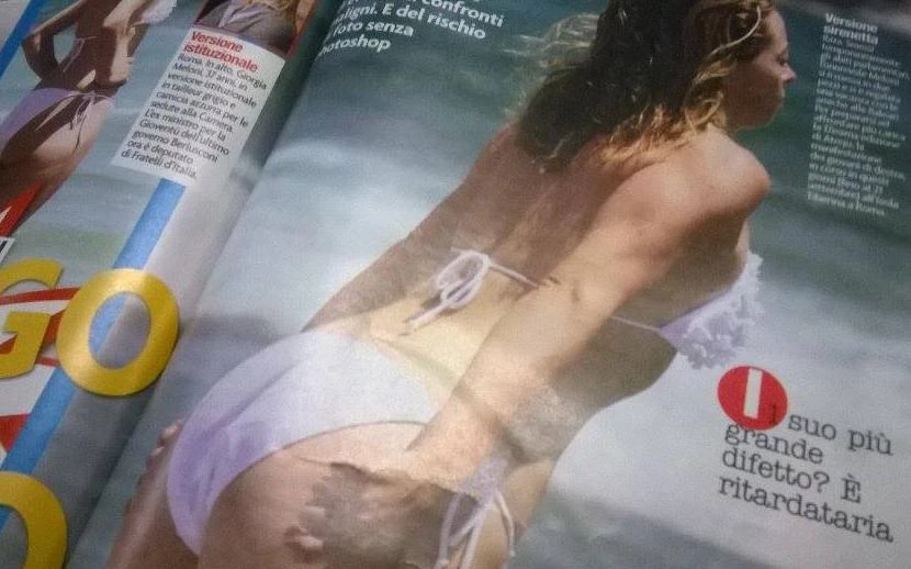 Giorgia Meloni in bikini su Novella 2000