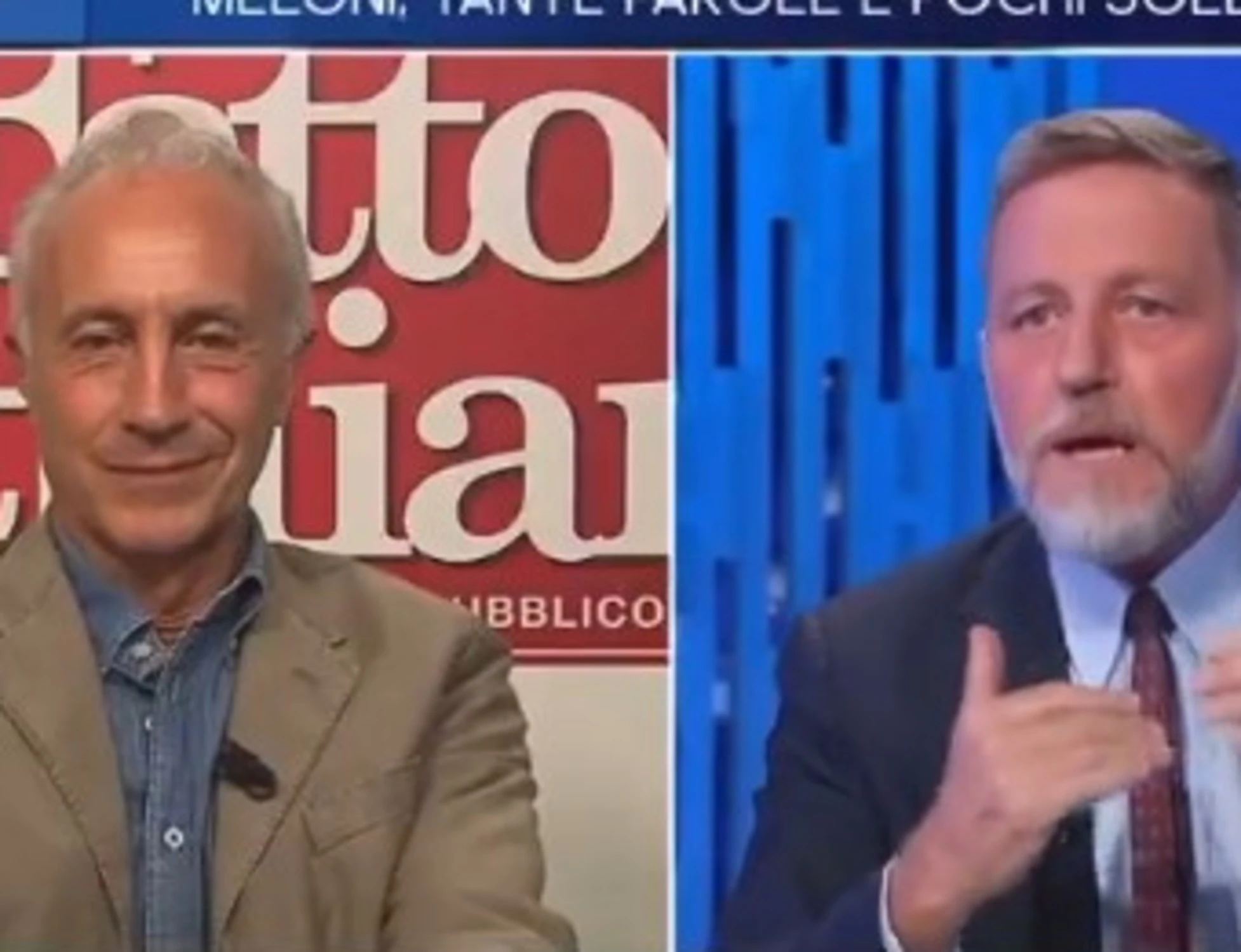 Otto e mezzo, Giannini gela Travaglio dalla Gruber: "Questo a Meloni le va riconosciuto..."
