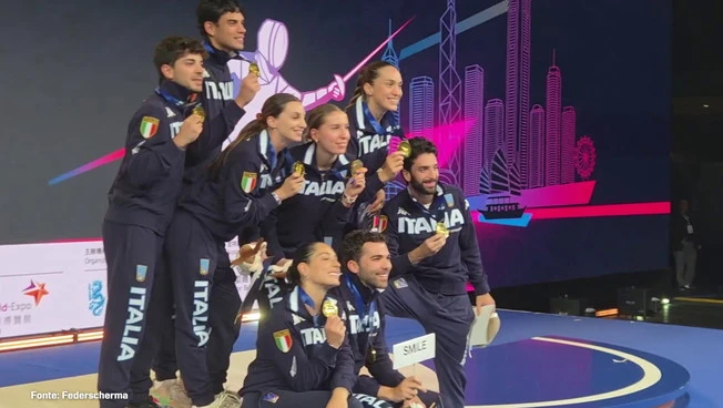 Un doppio oro da favola con le squadre per l'Italscherma ai Mondiali