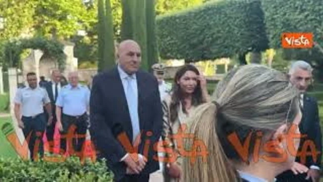 Ministro Crosetto e la moglie Gaia Saponaro a Villa Taverna per celebrazioni 'Freedom 250'