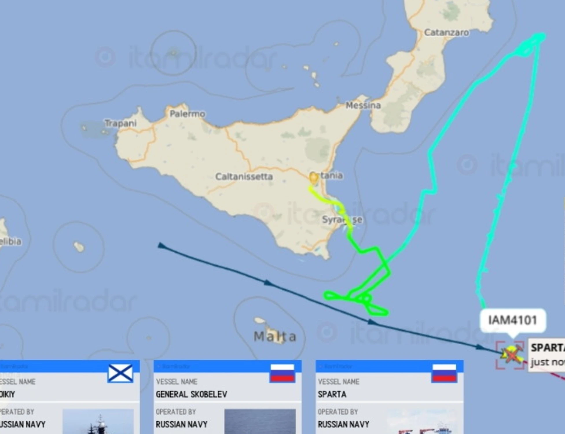 Navi russe nel Canale di Sicilia: a cosa mirano. Si alzano i jet