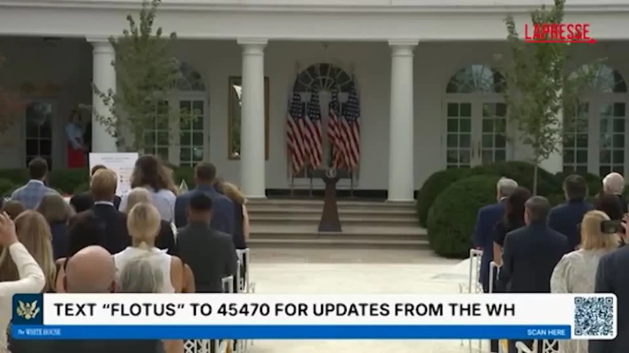 Melania Trump torna a parlare in pubblico: "Ho sentito che vi sono mancata, eccomi"
