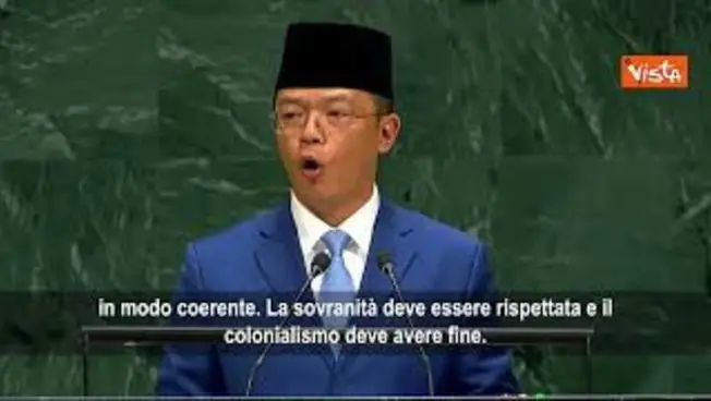 Leggi l'articolo: Sugiono (Indonesia): Palestina banco di prova per la coscienza, rispettare diritto internazionale