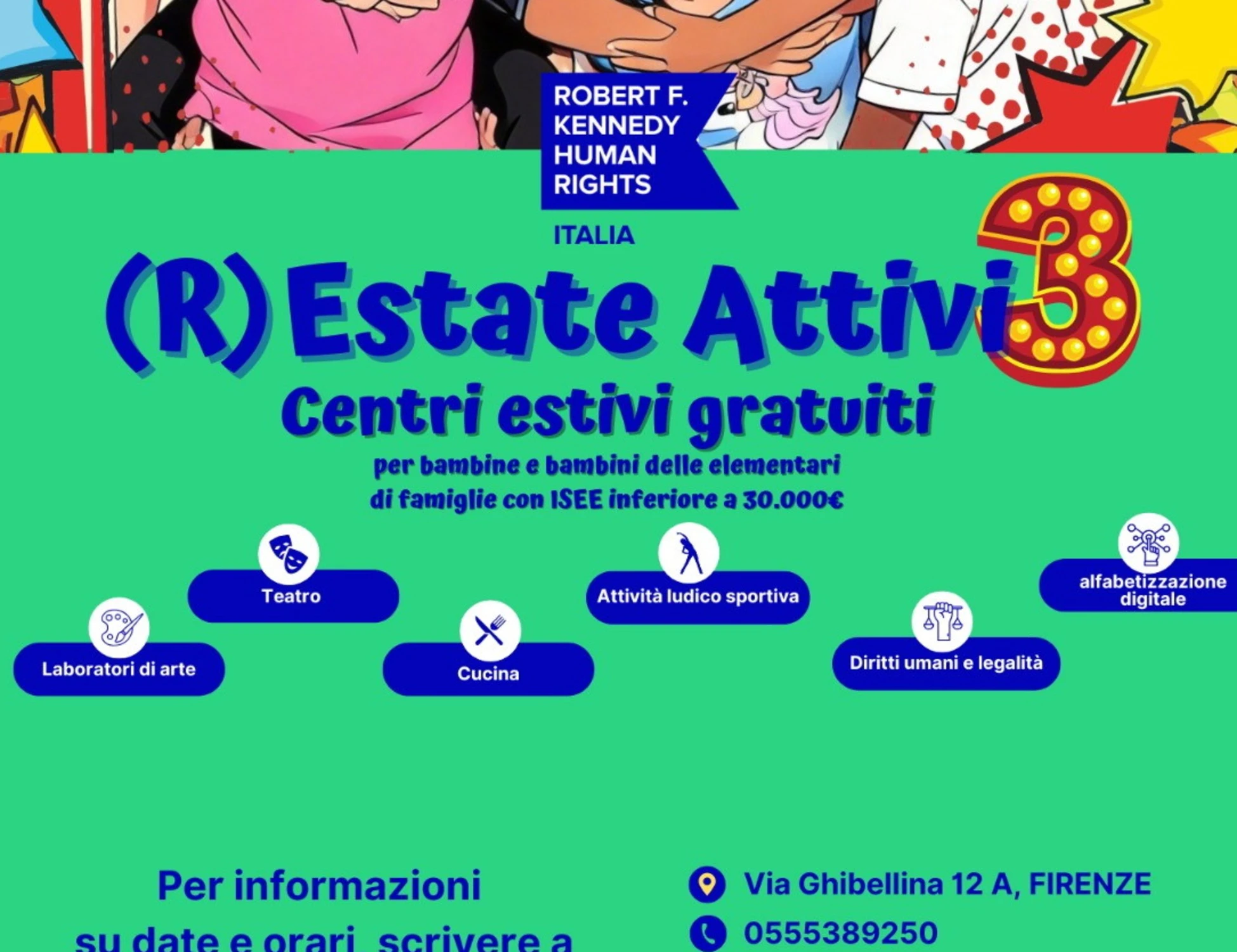 Sessanta bimbi al centro estivo di Kennedy Human Rights a Firenze Arrivano da 13 paesi e da contesti di vulnerabilità