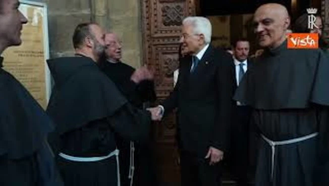 Mattarella visita la Basilica di Santa Croce a Firenze