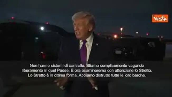 Leggi l'articolo: Trump: Iran sull'orlo della sconfitta, sono al capolinea