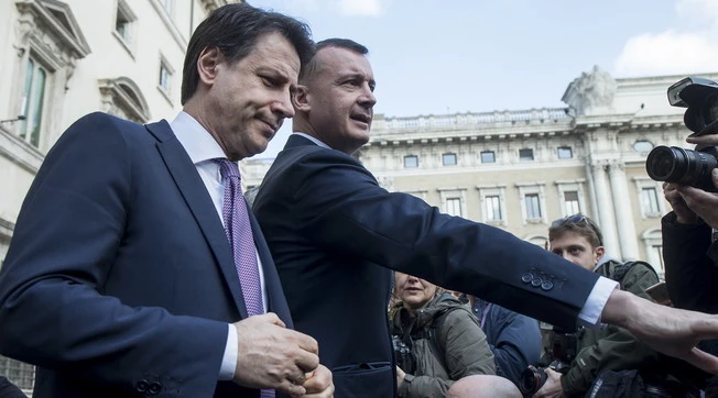 Giuseppe Conte e Rocco Casalino