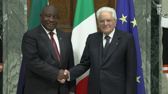 Mattarella incontra il presidente del Sudafrica Ramaphosa