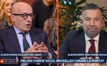 Sondaggi alla mano, Sallusti azzera Zan a 4 Di Sera: "Per la prima volta nella storia della Repubblica"