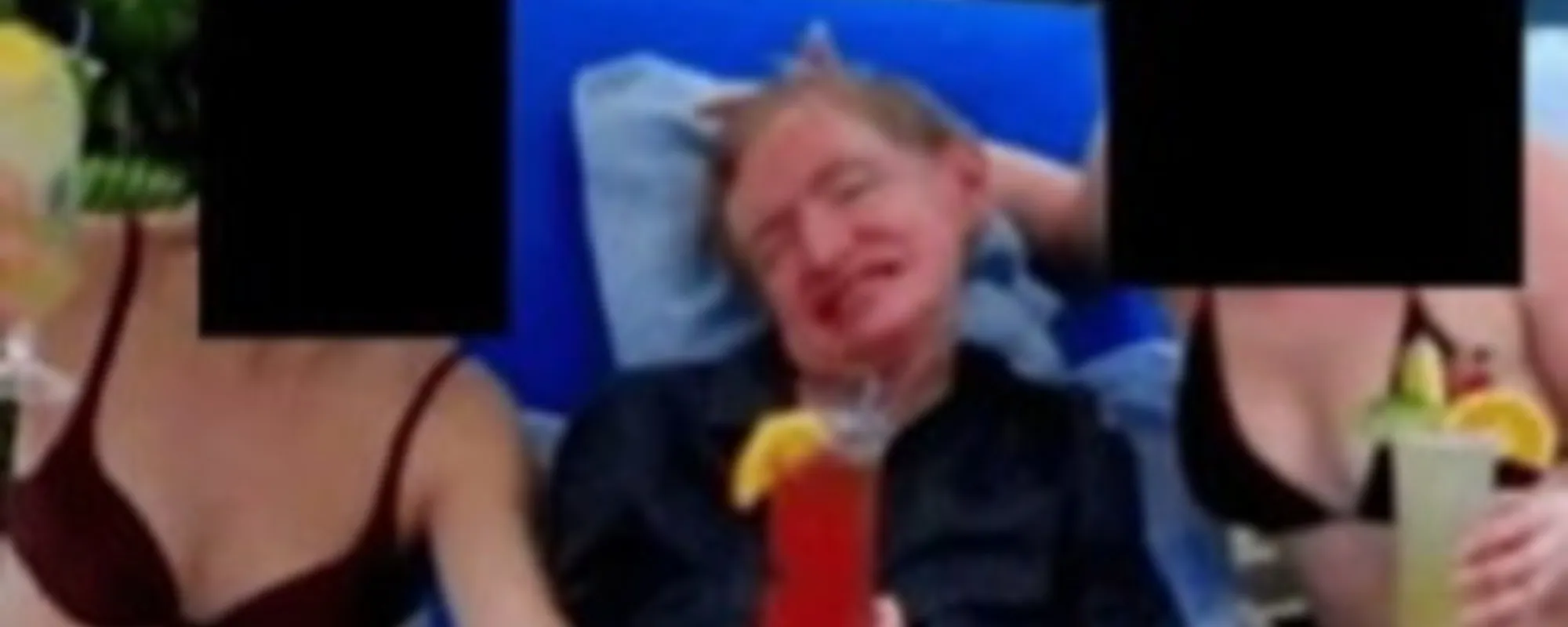 Le foto-choc di Stephen Hawking con le ragazze in bikini