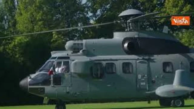 Meloni arriva a Ginevra per partecipare al G7 di Evian, in Francia