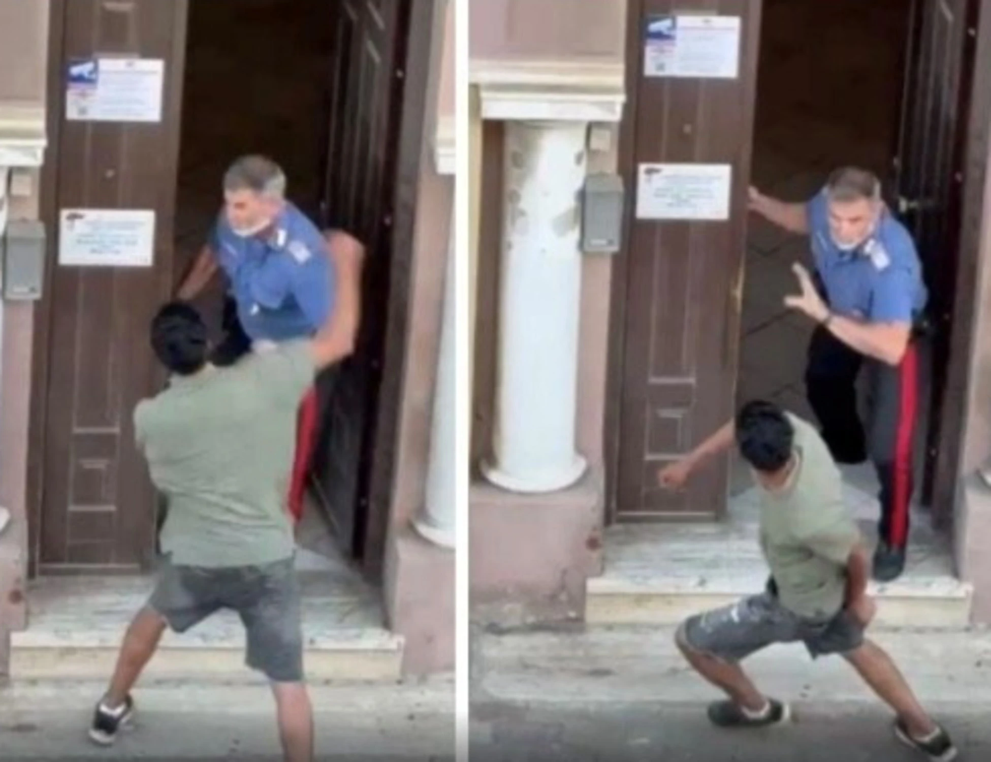 Venturina, il carabiniere apre la porta e viene preso a calci e pugni dal marocchino: finisce male