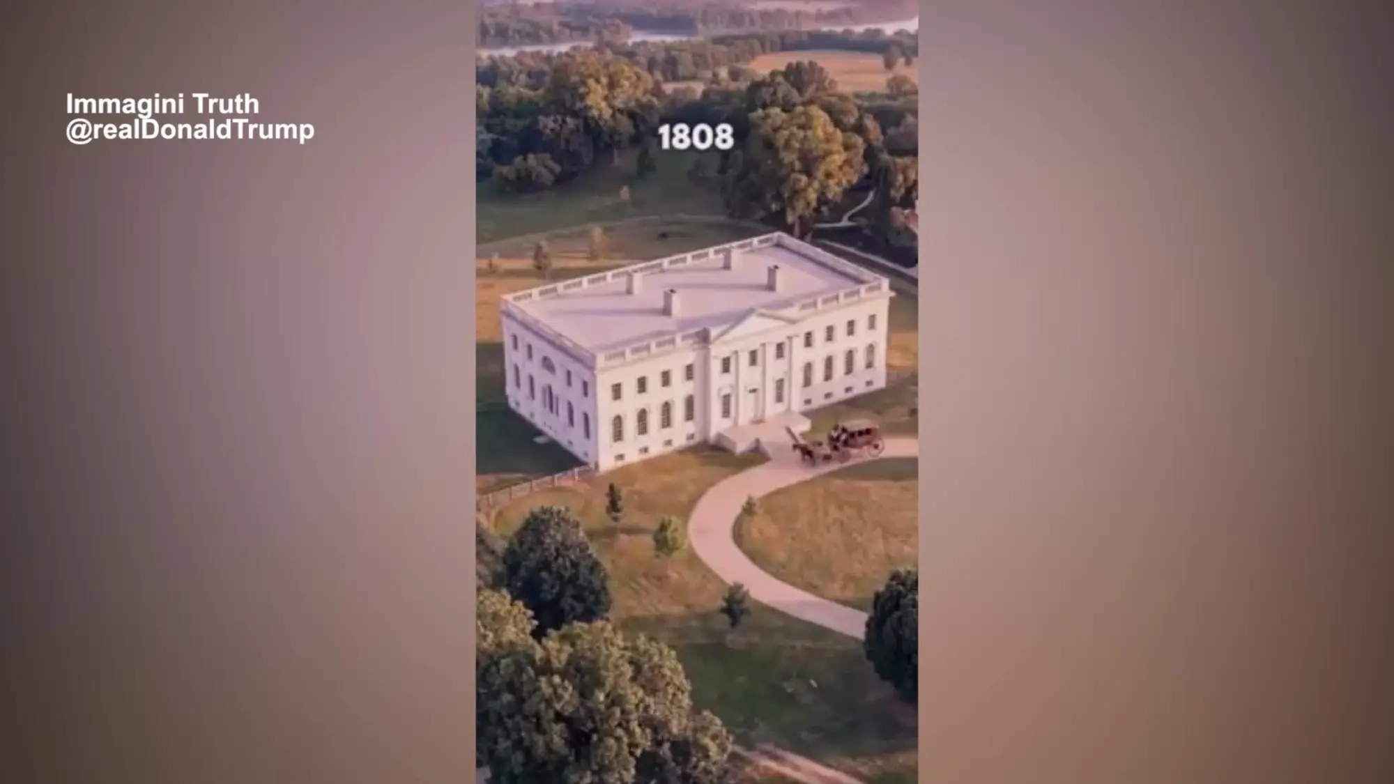 Usa, come sarà la Casa Bianca nel 2029: il video postato da Trump