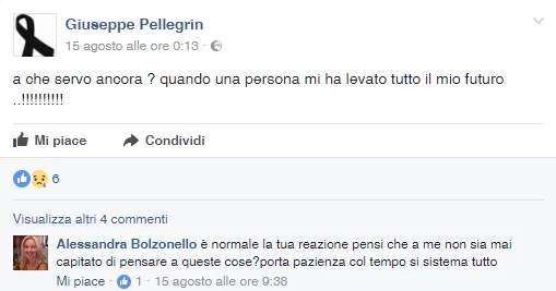 Coordinatore della Liga veneta annuncia il suicidio su Facebook, nove ore dopo lo trovano impiccato