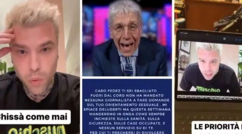 Fedez insulta ancora Mario Giordano: "Baciamelo". E viene smentito...
