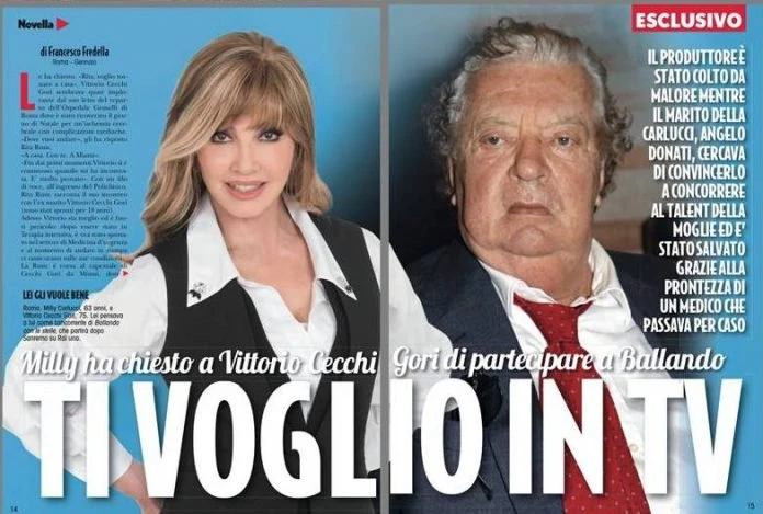 Vittorio Cecchi Gori colpito dal malore mentre era al tavolo col marito di Milly Carlucci: lei lo voleva a Ballando con le stelle