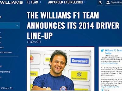 F1, Massa ingaggiato dalla Williams. Correrà in coppia con il finlandese Bottas