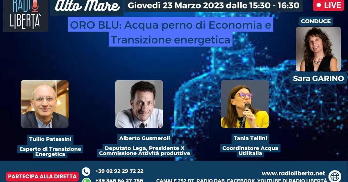 "ORO BLU: Acqua perno di Economia e Transizione energetica"