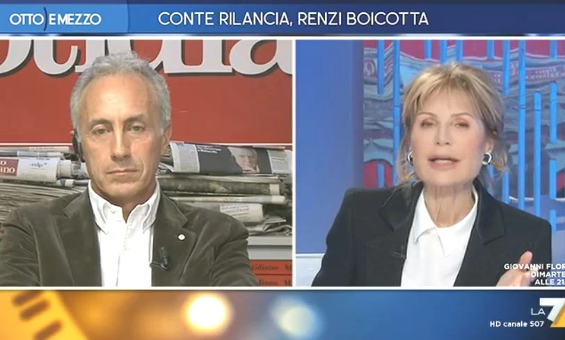 Otto e mezzo, Marco Travaglio attacca Matteo Renzi per la casa di Formigli: "Nemmeno Berlusconi osò tanto"