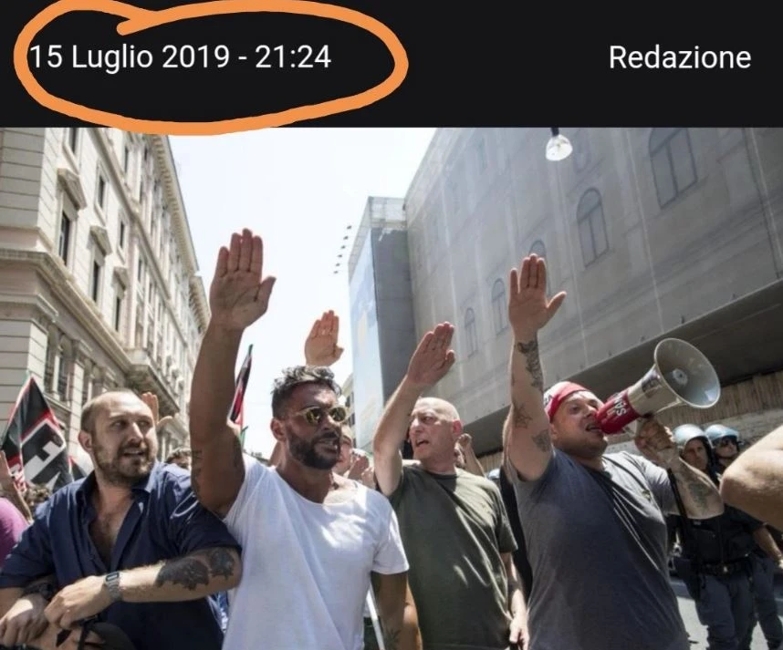 Fascisti in piazza contro il governo? Giorgia Meloni: "Questa foto è del 20 luglio"