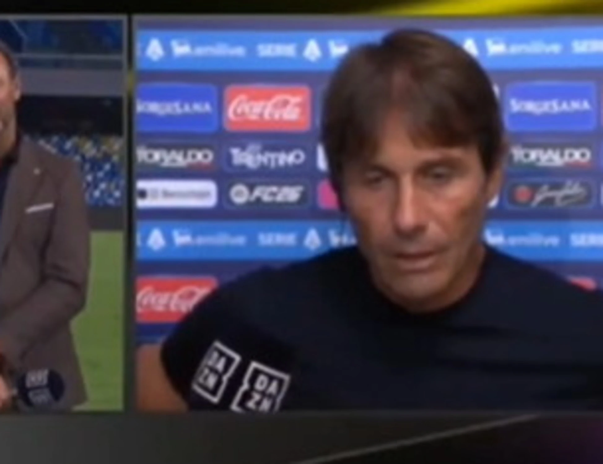 Antonio Conte a Dazn, "ma chi io?": cala il gelo in diretta