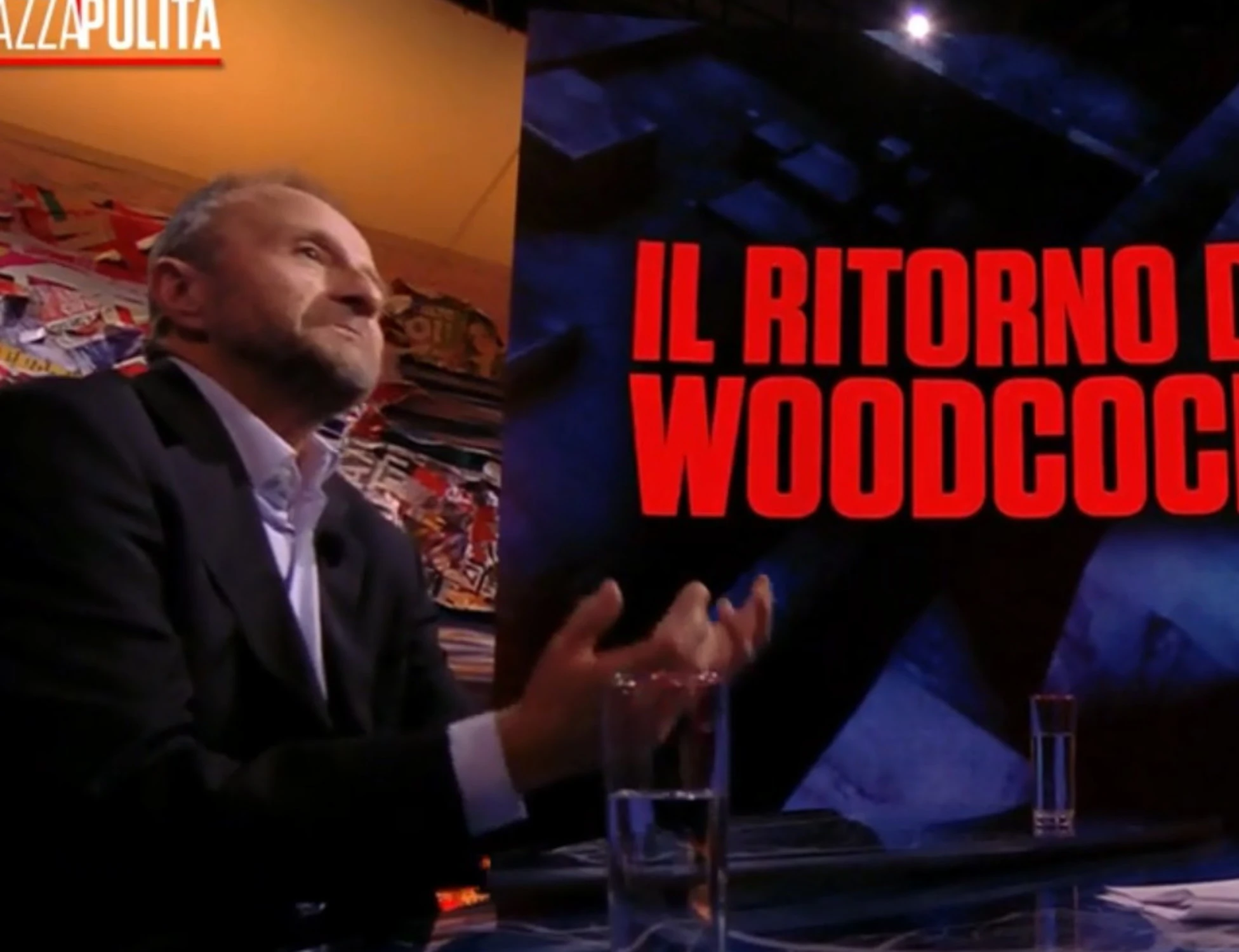 PiazzaPulita, crisi mistica per Woodcock: "Sono qui perché il momento è critico"