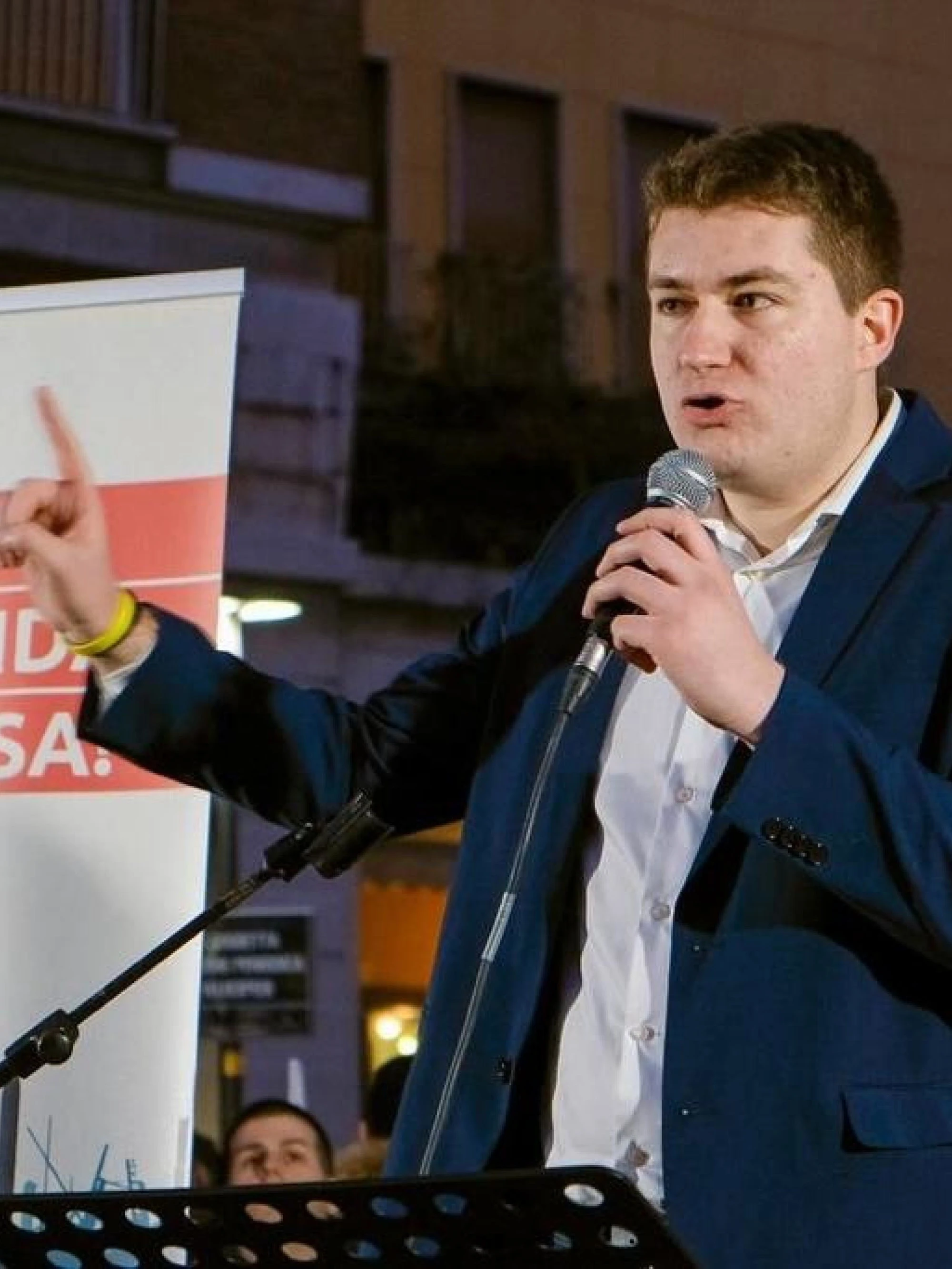 Filippo Blengino fermato davanti palazzo Chigi