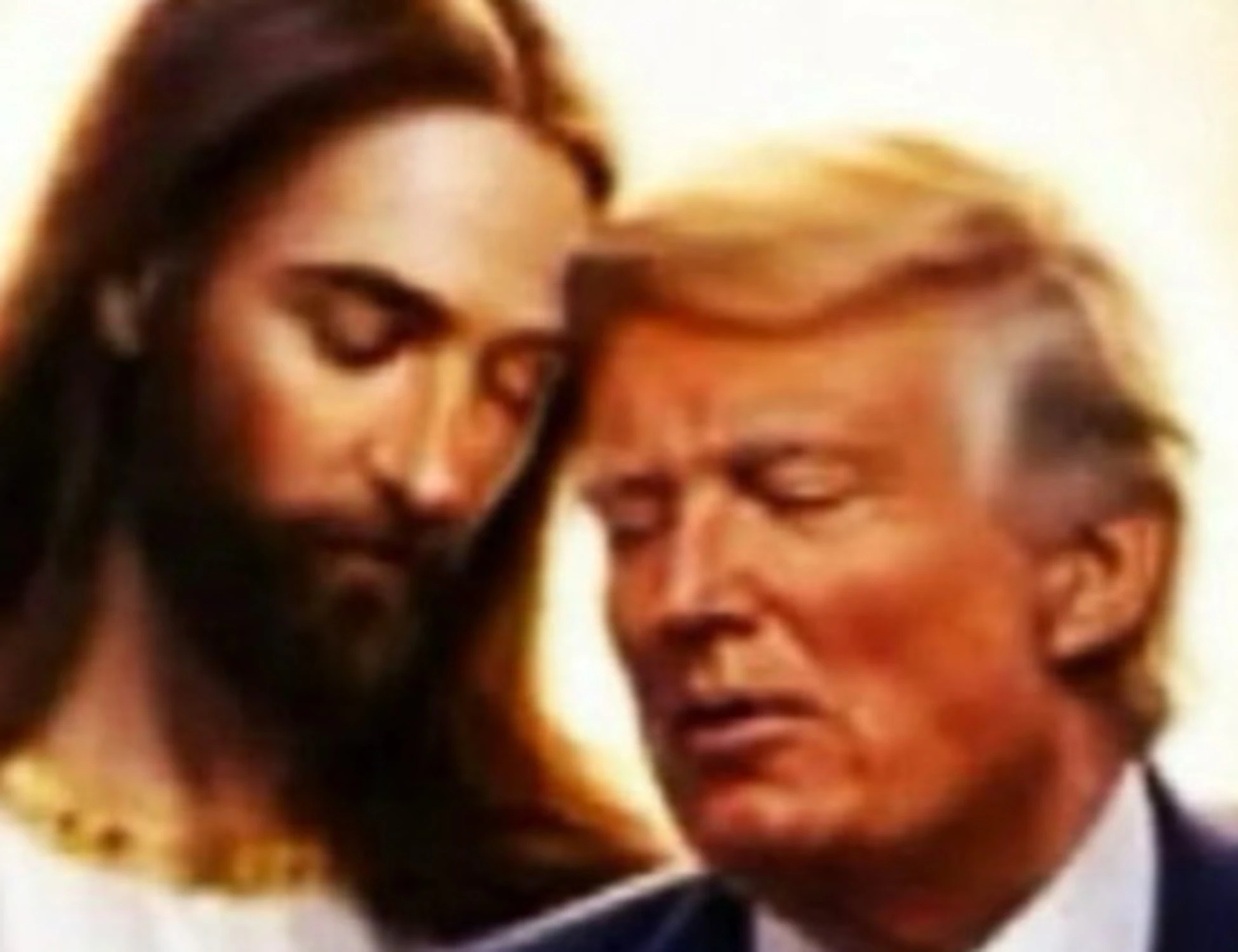 Donald Trump abbracciato a Gesù, l'ultima provocazione: "Mostri satanici..."