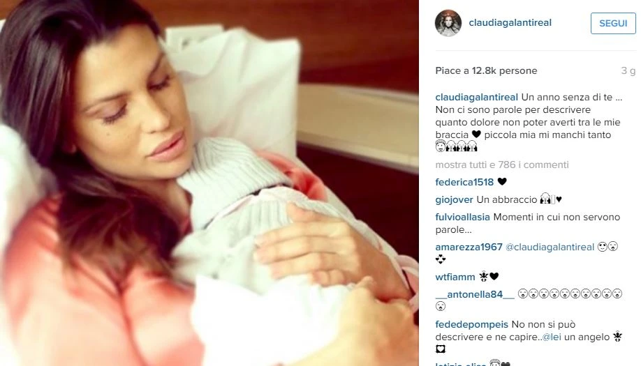 Il ricordo doloroso di Claudia Galanti ad un anno dalla scomparsa della figlia Indila