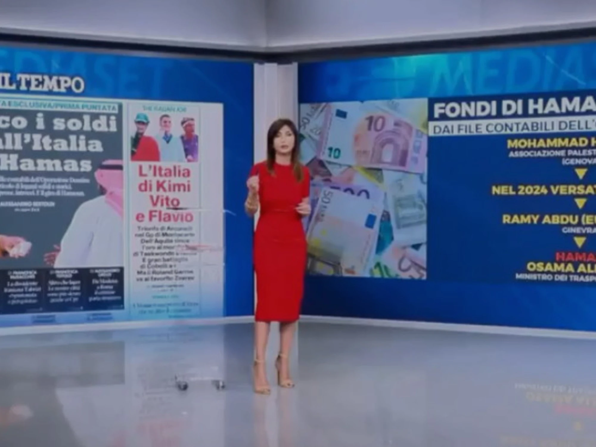 Hamas, soldi dall'Italia: l'inchiesta del Tempo ripresa da Mediaset
