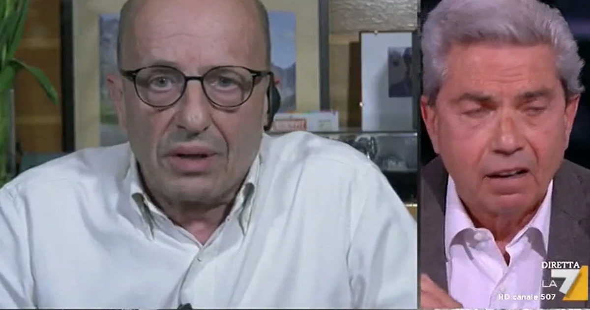 Alessandro Sallusti contro Padellaro a Piazzapulita: "Morti in Lombardia conseguenza della sfig***! Ma che dici?"