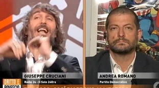 Dritto e rovescio, Giuseppe Cruciani brutalizza Andrea Romano: "Una str***a incommentabile, questo è solo terrore da lockdown"