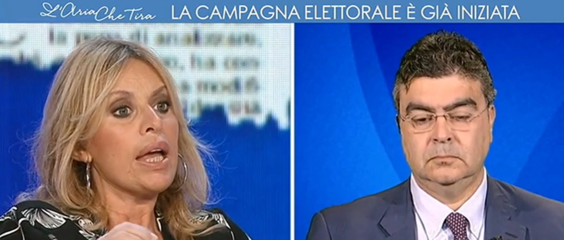 Massimo Giletti, lotta fascistissima a Non è l'Arena: in studio Alessandra Mussolini ed Emanuele Fiano