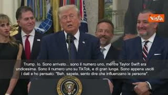 Trump: Su Tik Tok sono il numero uno, mentre Taylor Swift è undicesima
