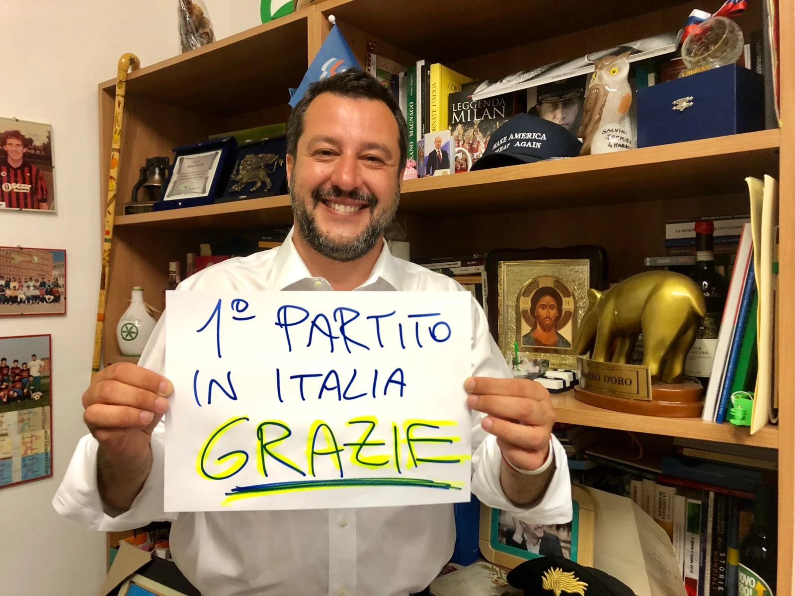 EUROPEE: PER GLI EXIT POLL LEGA PRIMO PARTITO, SALVINI "GRAZIE ITALIA"