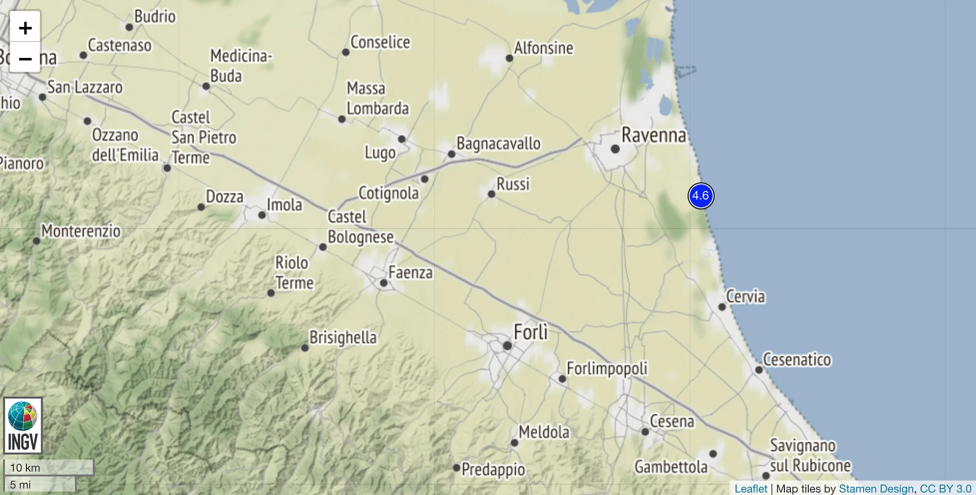 Terremoto, magnitudo tra 4,1 e 4,6 tra Cesena e Forlì: scossa avvertita anche in Veneto