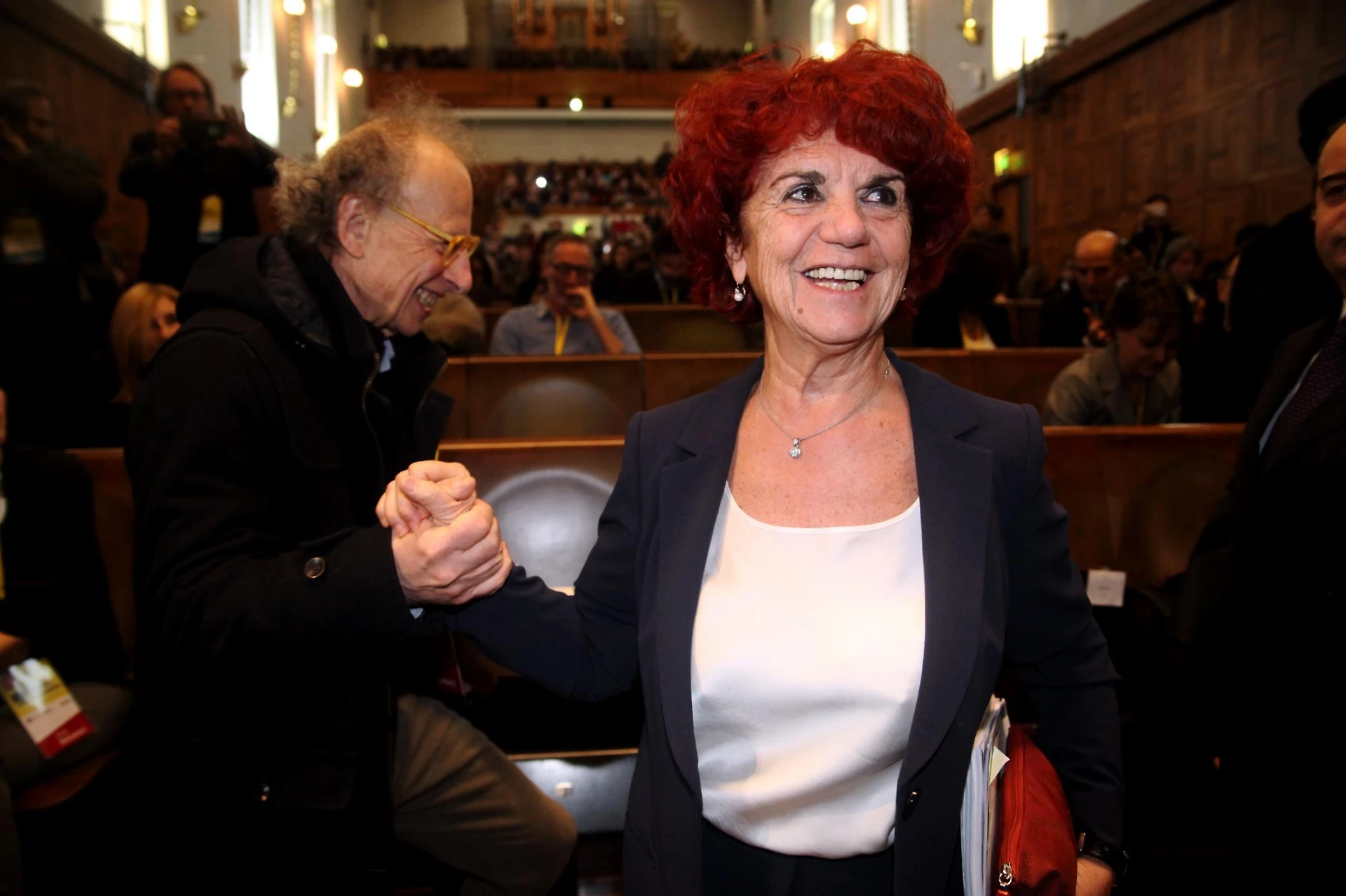 Valeria Fedeli, la prima a presentarsi al Senato per registrarsi