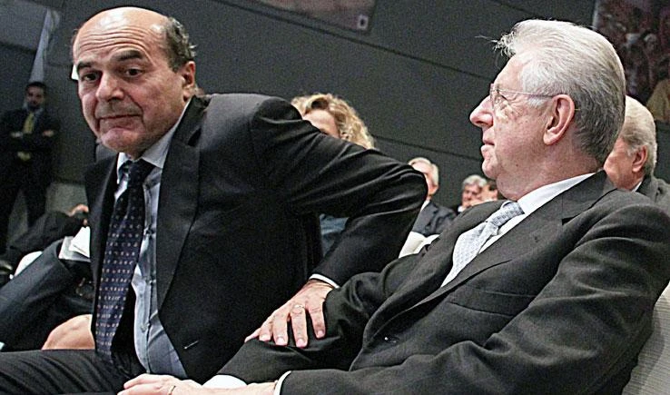 Pierluigi Bersani e Mario Monti
