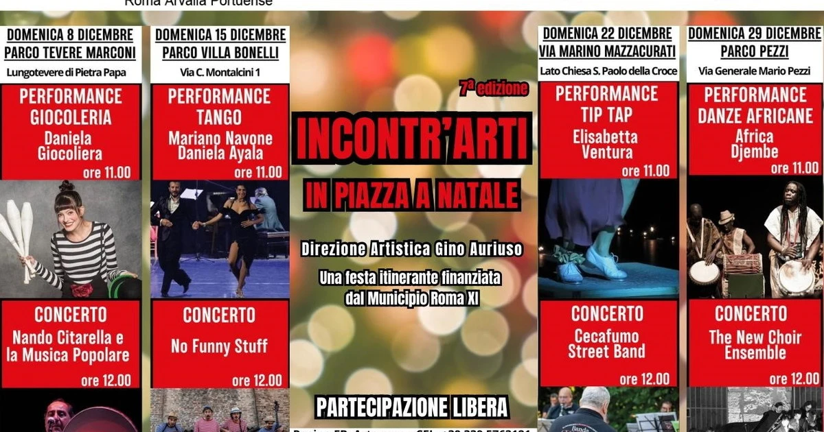 Natale, le piazze di Roma diventano protagoniste per “INCONTR’ARTI"
